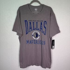 Dallas Mavericks Shirt Mens XXL NBA Basketball Graphic Logo '47 Brand Grey 2XL